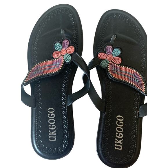 UKGOGO toe sandals pinks blues EU 41 - Picture 1 of 7